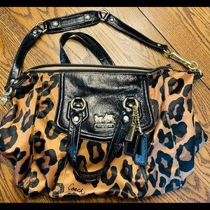 Coach Leopard Ocelet Print Sabrina Handbag with dust bag